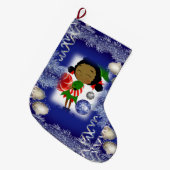 Grande Chaussette De Noël Noël, Elfe (Devant (Accrochage))