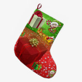 Grande Chaussette De Noël Noël, Elfe (Devant (Accrochage))