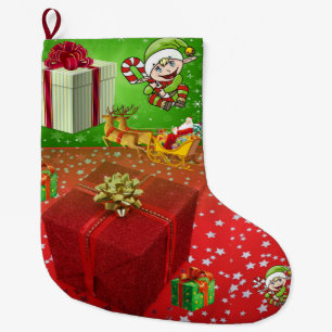 Grande Chaussette De Noël Noël, Elfe