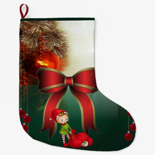 Grande Chaussette De Noël Noël, Elfe