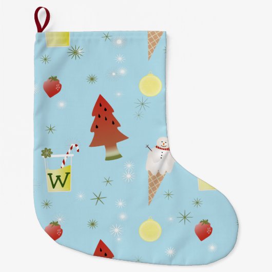 Grande Chaussette De Noël Noël en juillet Motif Noël Stocking (Devant)
