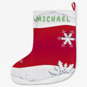 Grande Chaussette De Noël Noël et Bonne Année ! Monogramme (Dos)