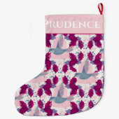 Grande Chaussette De Noël Noël Fête aux colibris (Dos)