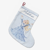 Grande Chaussette De Noël Noël hiver Princesse Filles (Devant (Accrochage))