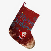 Grande Chaussette De Noël Noël, Joyeux Noël (Devant (Accrochage))