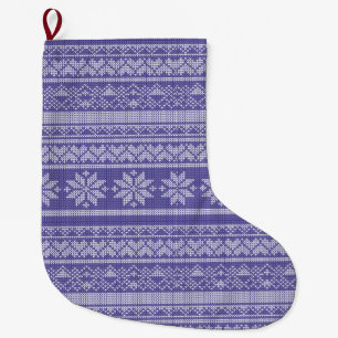 Grande Chaussette De Noël Noël Laine Knit Chandail Noël