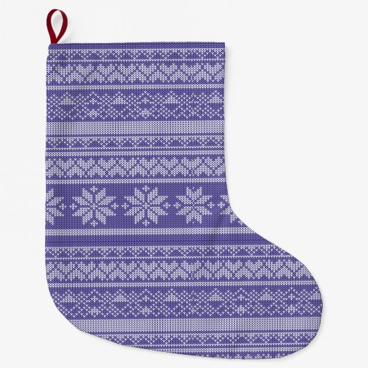 Grande Chaussette De Noël Noël Laine Knit Chandail Noël (Devant)