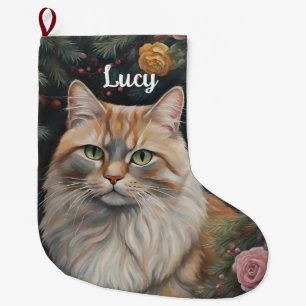 Grande Chaussette De Noël Noël Meowy, Cadeaux Amoureux de les chats mignons