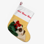 Grande Chaussette De Noël Noël mignon de cobaye de bébé (Devant (Accrochage))