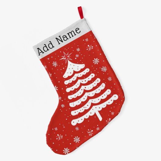 Grande Chaussette De Noël Noël moderne (Dos (Accrochage))