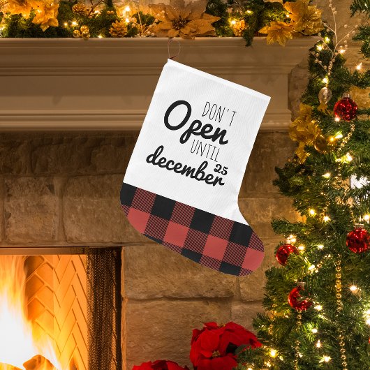 Grande Chaussette De Noël Noël n'ouvre pas | Vacances