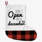 Grande Chaussette De Noël Noël n'ouvre pas | Vacances (Devant)