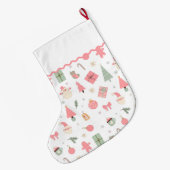 Grande Chaussette De Noël Noël Oh Quel Amusant Premier Noël (Dos (Accrochage))