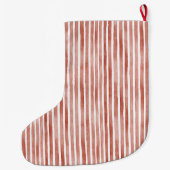 Grande Chaussette De Noël Noël Rayures Rouges Blanches (Dos)