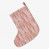 Grande Chaussette De Noël Noël Rayures Rouges Blanches (Dos (Accrochage))