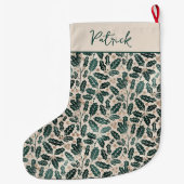 Grande Chaussette De Noël Noël saint personnalisé (Dos)