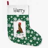 Grande Chaussette De Noël Noël Santa Hat Irlandais Setter Chien (rouge 1) mi (Devant)