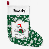 Grande Chaussette De Noël Noël Santa Hat Maltese Chien mignonne Drôle (Devant)