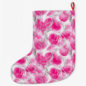 Grande Chaussette De Noël Noël Silver Pretty Chic Pink Glam (Dos)