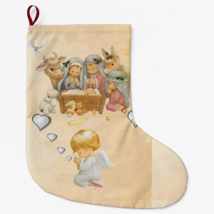 Grande Chaussette De Noël Noël Stocker, Jésus Christ