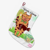 Grande Chaussette De Noël Noël Stocker Modèle blanc (Devant (Accrochage))