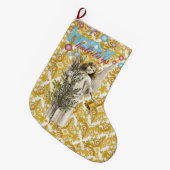 Grande Chaussette De Noël Noël Stocker, Noël Angel Joyeux Vacances (Devant (Accrochage))