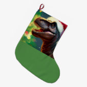 Grande Chaussette De Noël Noël T-Rex 2 (Devant (Accrochage))