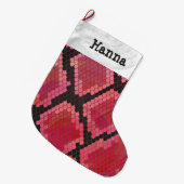 Grande Chaussette De Noël Noir et rouge de serpent (Devant (Accrochage))