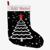 Grande Chaussette De Noël Noir & Rouge Noël (Devant)