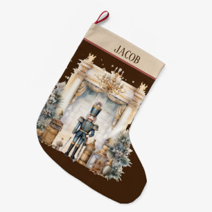 Grande Chaussette De Noël Nom de l'ajout d'un noeud Watercolor