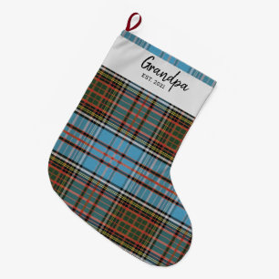 Grande Chaussette De Noël Nom personnalisé Clan Anderson Plaid Tartan Famill