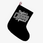 Grande Chaussette De Noël Nom personnalisé Pom-pom girl École Varsity Cheer (Devant (Accrochage))