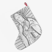 Grande Chaussette De Noël notre dame de guadalupe (Dos (Accrochage))