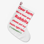 Grande Chaussette De Noël nous avons été de bons lapins (Devant (Accrochage))