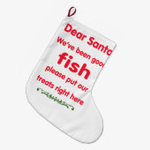 Grande Chaussette De Noël Nous avons été de bons poissons (Devant (Accrochage))