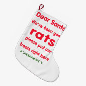 Grande Chaussette De Noël nous avons été de bons rats (Devant (Accrochage))