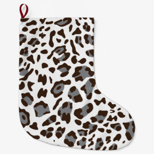 Grande Chaussette De Noël Nouvelle texture de léopard 7