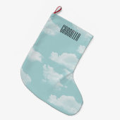 Grande Chaussette De Noël Nuages personnalisés (Devant (Accrochage))