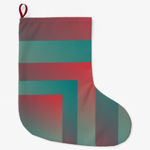 Grande Chaussette De Noël nuances turquoises coralliennes