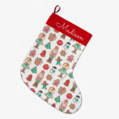 Grande Chaussette De Noël Nutcracker gingerpain homme vacances Cookies (Devant (Accrochage))