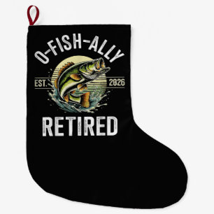 Grande Chaussette De Noël O-Fish-Ally Retraité Pêcheur 2026 Pêche