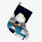 Grande Chaussette De Noël Oliver Les patins à Otter à River (Devant (Accrochage))