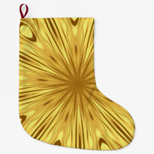 Grande Chaussette De Noël Or Liquide : Gilded Zenith   Fêtes Personnalisées
