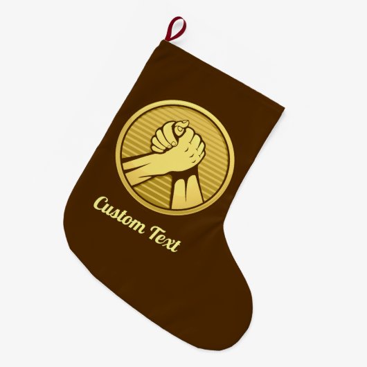 Grande Chaussette De Noël Or pauvre (Devant (Accrochage))
