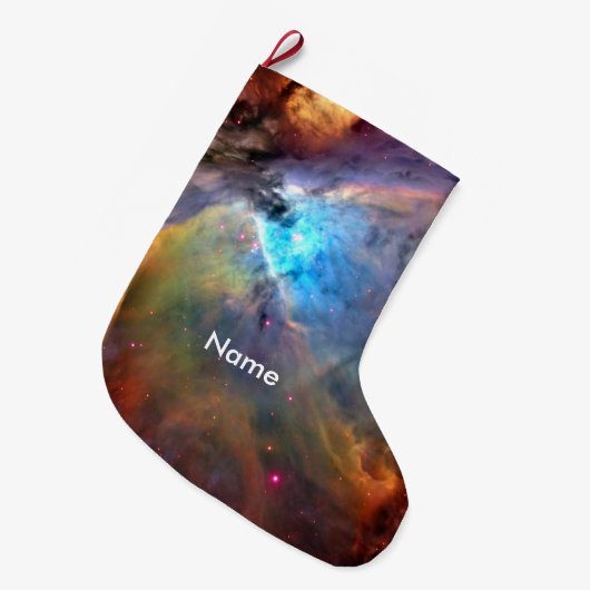 Grande Chaussette De Noël Orion Nebula Space Galaxy (Devant (Accrochage))