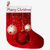 Grande Chaussette De Noël Ornements (Devant)