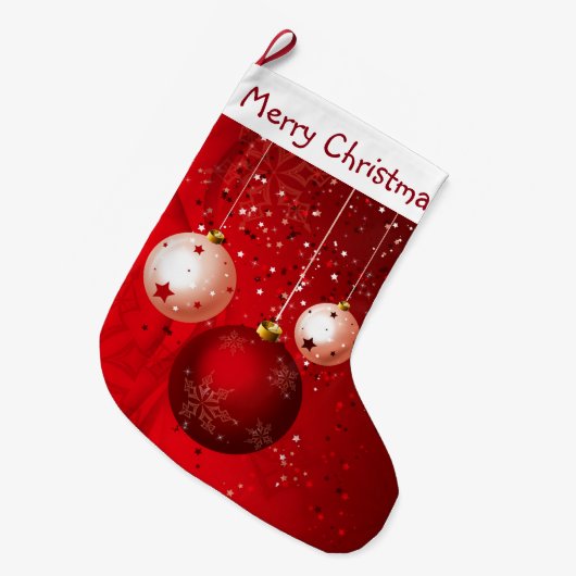 Grande Chaussette De Noël Ornements (Devant (Accrochage))