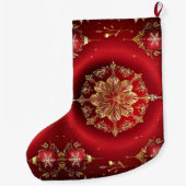 Grande Chaussette De Noël Ornements rouges Vacances Stocker (Dos)