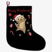 Grande Chaussette De Noël Otter Noël Neige Animaux d'hiver Otter (Devant)