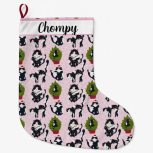 Grande Chaussette De Noël Oups !  Le chat dans l'arbre